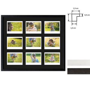 Billedramme til 9 polaroidbilleder - Type Instax Wide