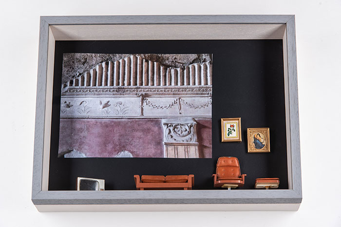 Objektramme med Unibox og træramme Burgund fra Mira