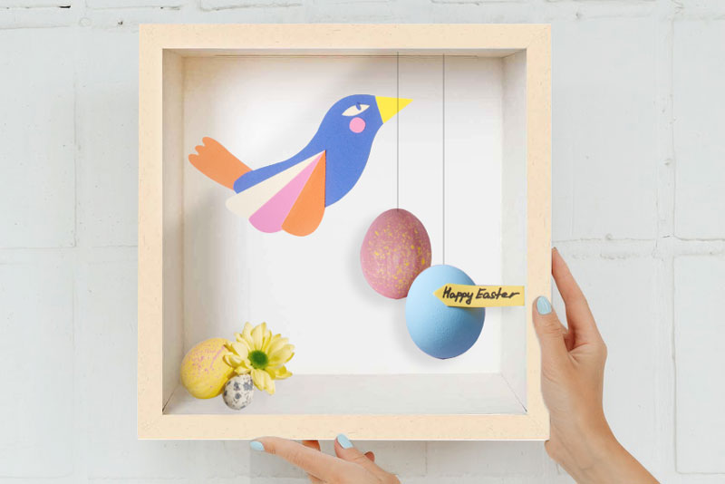 Vægpynt med påskeæg – lige til at hænge op!
