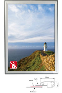 Brandbeskyttelses-klapramme