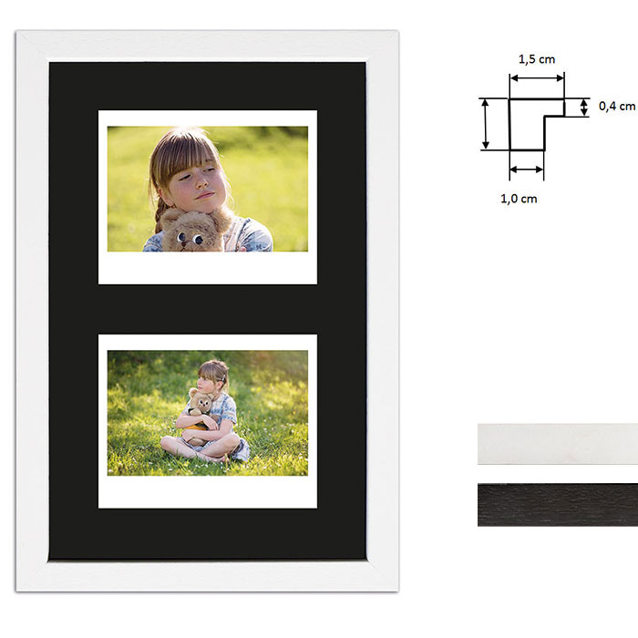 Billedramme til 2 polaroidbilleder - Type Instax Wide 