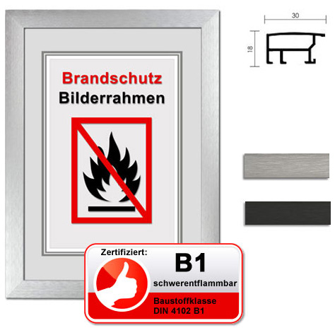 Certificeret Standard B1 Brandbeskyttelsesramme Econ bred 