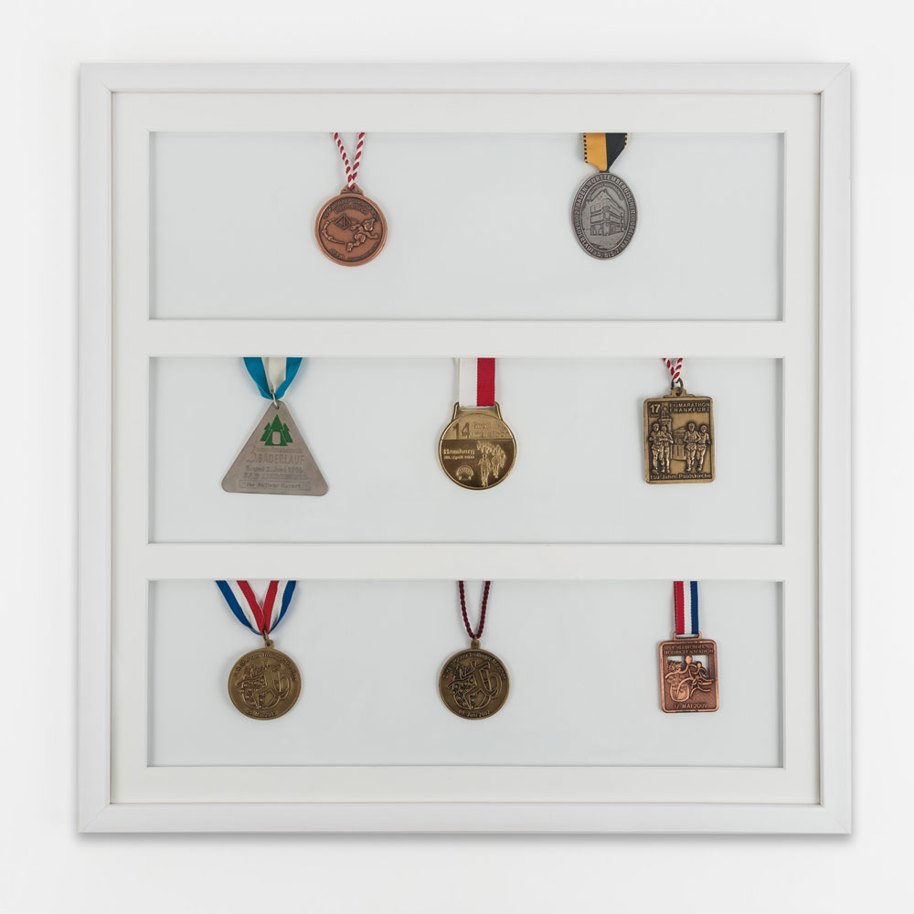 Medaljeramme 50x50 cm, hvid 
